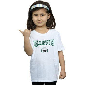 Abbigliamento Bambina T-shirts a maniche lunghe Dessins Animés Marvin The Martian Bianco