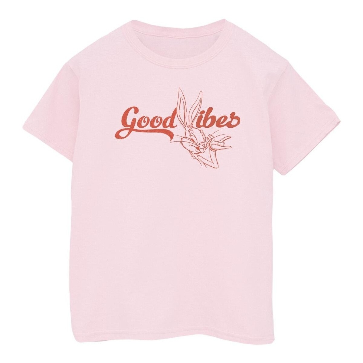 Abbigliamento Bambina T-shirts a maniche lunghe Dessins Animés Bugs Bunny Good Vibes Rosso