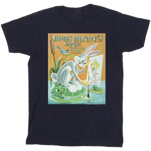 Abbigliamento Bambina T-shirts a maniche lunghe Dessins Animés Bugs Bunny Colouring Book Blu