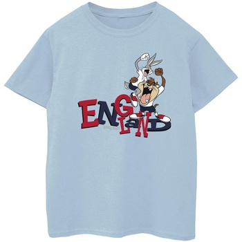 Abbigliamento Bambina T-shirts a maniche lunghe Dessins Animés Bugs & Taz England Blu