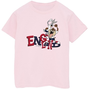 Abbigliamento Bambina T-shirts a maniche lunghe Dessins Animés Bugs & Taz England Rosso