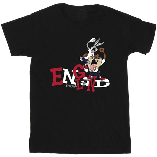 Abbigliamento Bambina T-shirts a maniche lunghe Dessins Animés Bugs & Taz England Nero