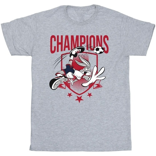 Abbigliamento Bambina T-shirts a maniche lunghe Dessins Animés Bugs Bunny Champions Grigio