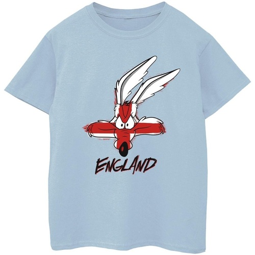 Abbigliamento Bambina T-shirts a maniche lunghe Dessins Animés Coyote England Face Blu