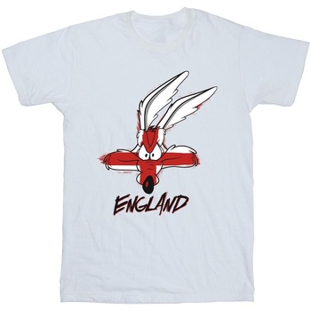 Abbigliamento Bambina T-shirts a maniche lunghe Dessins Animés Coyote England Face Bianco