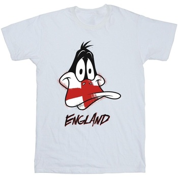 Abbigliamento Bambina T-shirts a maniche lunghe Dessins Animés Daffy England Face Bianco
