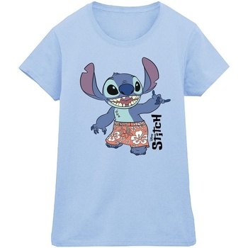 Abbigliamento Donna T-shirt maniche corte Disney Lilo & Stitch Bermuda Shorts Blu