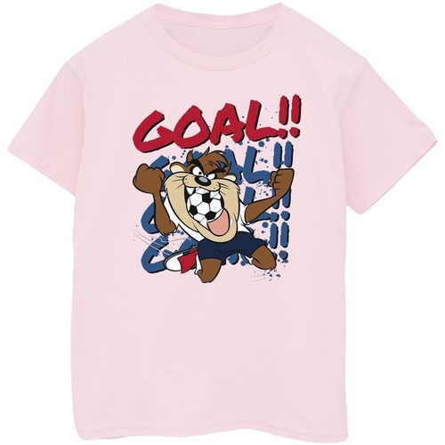 Abbigliamento Bambina T-shirts a maniche lunghe Dessins Animés Taz Goal Goal Goal Rosso