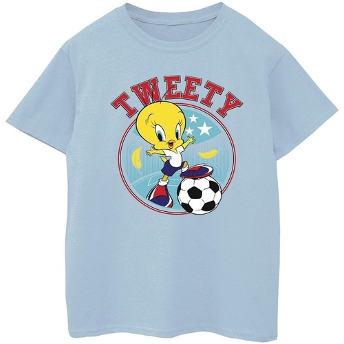 Abbigliamento Bambina T-shirts a maniche lunghe Dessins Animés Tweety Football Circle Blu