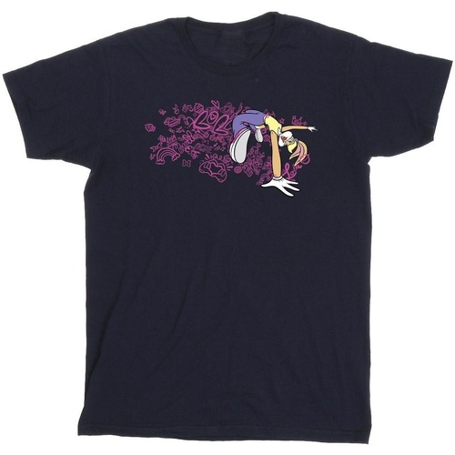 Abbigliamento Bambina T-shirts a maniche lunghe Dessins Animés ACME Doodles Lola Bunny Blu
