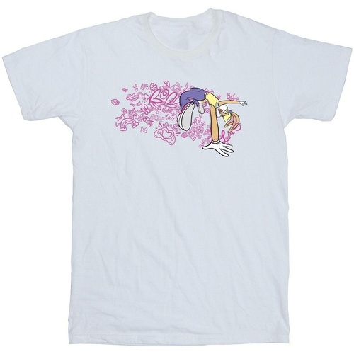 Abbigliamento Bambina T-shirts a maniche lunghe Dessins Animés ACME Doodles Lola Bunny Bianco