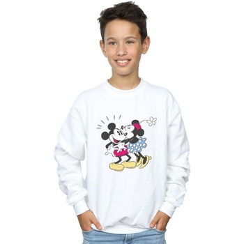 Abbigliamento Bambino Felpe Disney Mickey And Minnie Mouse Kiss Bianco