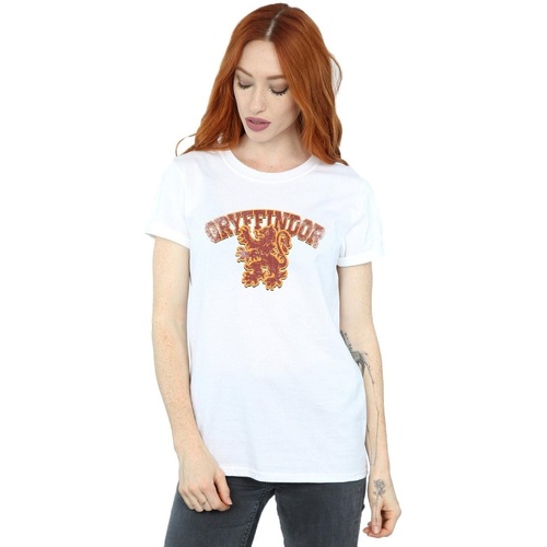 Abbigliamento Donna T-shirts a maniche lunghe Harry Potter Gryffindor Sport Emblem Bianco