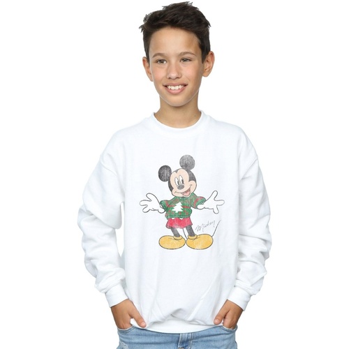 Abbigliamento Bambino Felpe Disney Mickey Mouse Christmas Jumper Bianco