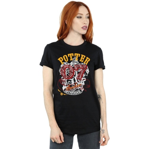 Abbigliamento Donna T-shirts a maniche lunghe Harry Potter Gryffindor Seeker Nero