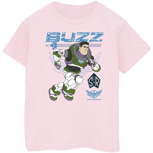 Abbigliamento Bambina T-shirts a maniche lunghe Disney Lightyear Buzz Run To Action Rosso