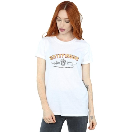 Abbigliamento Donna T-shirts a maniche lunghe Harry Potter Gryffindor Team Quidditch Bianco