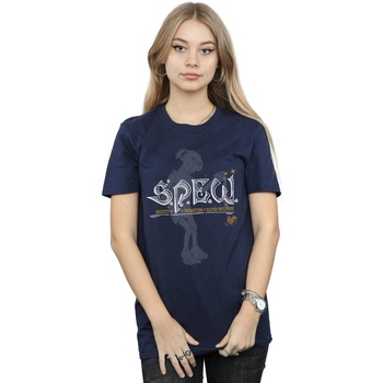 Abbigliamento Donna T-shirts a maniche lunghe Harry Potter Dobby Elfish Welfare Blu