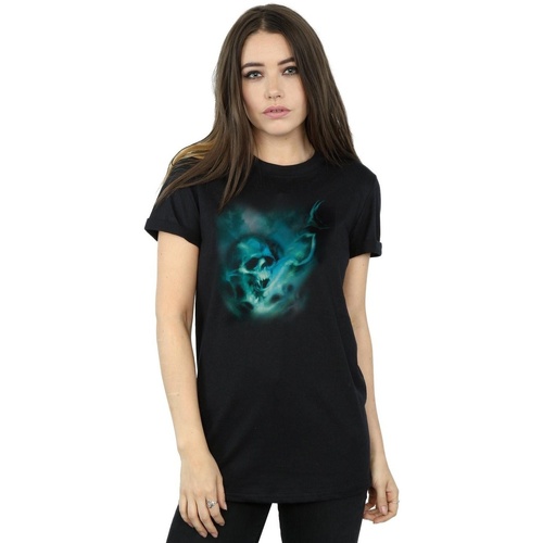 Abbigliamento Donna T-shirts a maniche lunghe Harry Potter Voldemort Dark Mark Mist Nero