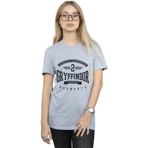 Abbigliamento Donna T-shirts a maniche lunghe Harry Potter Gryffindor Keeper Grigio