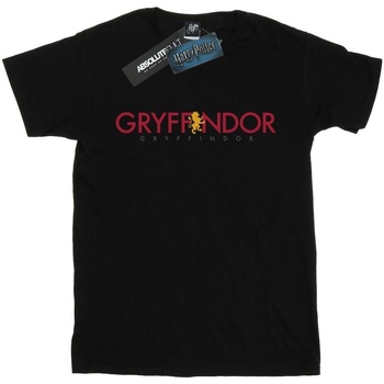 Abbigliamento Donna T-shirts a maniche lunghe Harry Potter Gryffindor Text Nero