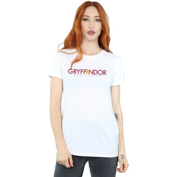 Abbigliamento Donna T-shirts a maniche lunghe Harry Potter Gryffindor Text Bianco