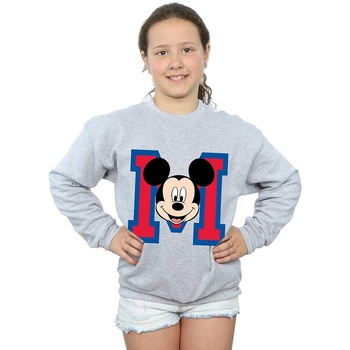Abbigliamento Bambina Felpe Disney Mickey Mouse M Face Grigio