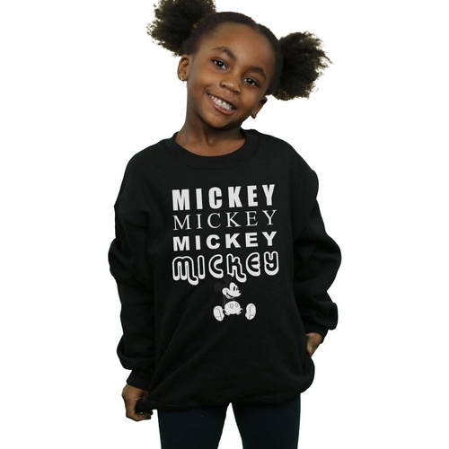 Abbigliamento Bambina Felpe Disney Mickey Mouse Sitting Nero