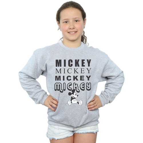 Abbigliamento Bambina Felpe Disney Mickey Mouse Sitting Grigio