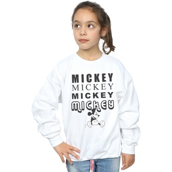 Abbigliamento Bambina Felpe Disney Mickey Mouse Sitting Bianco