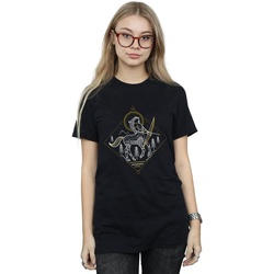 Abbigliamento Donna T-shirts a maniche lunghe Harry Potter Centaur Line Art Nero