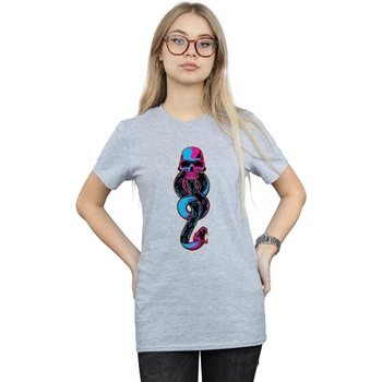 Abbigliamento Donna T-shirts a maniche lunghe Harry Potter Neon Dark Mark Grigio