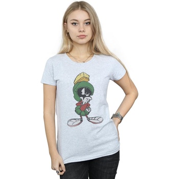 Abbigliamento Donna T-shirts a maniche lunghe Dessins Animés Marvin The Martian Pose Grigio