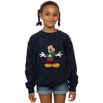 Abbigliamento Bambina Felpe Disney Mickey Mouse Christmas Jumper Blu