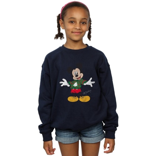 Abbigliamento Bambina Felpe Disney Mickey Mouse Christmas Jumper Blu