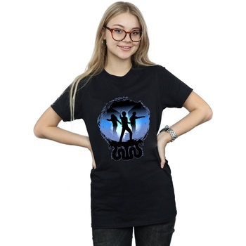 Abbigliamento Donna T-shirts a maniche lunghe Harry Potter Attack Silhouette Nero