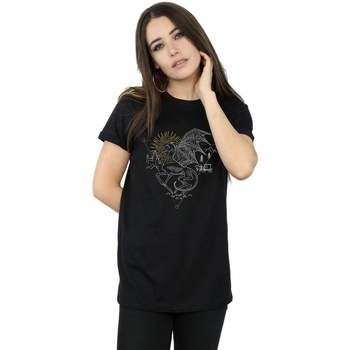 Abbigliamento Donna T-shirts a maniche lunghe Harry Potter Thestral Line Art Nero