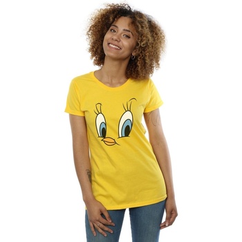 Abbigliamento Donna T-shirts a maniche lunghe Dessins Animés Tweety Pie Face Multicolore
