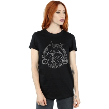 Abbigliamento Donna T-shirts a maniche lunghe Harry Potter Ravenclaw Seal Nero