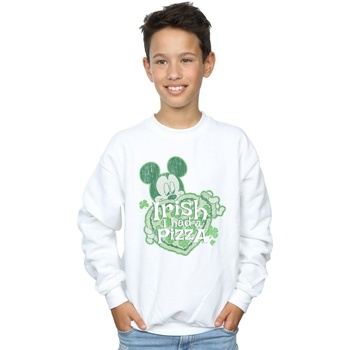 Abbigliamento Bambino Felpe Disney Mickey Mouse Shamrock Pizza Bianco