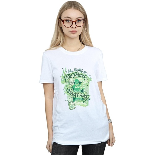 Abbigliamento Donna T-shirts a maniche lunghe Harry Potter Floo Powder Bianco