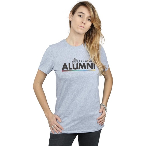 Abbigliamento Donna T-shirts a maniche lunghe Harry Potter Hogwarts Alumni Grigio