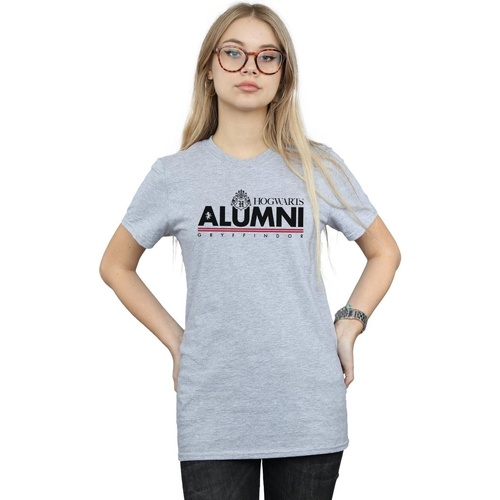 Abbigliamento Donna T-shirts a maniche lunghe Harry Potter Hogwarts Alumni Gryffindor Grigio