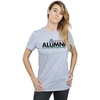 Abbigliamento Donna T-shirts a maniche lunghe Harry Potter Hogwarts Alumni Slytherin Grigio