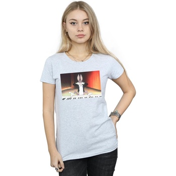 Abbigliamento Donna T-shirts a maniche lunghe Dessins Animés Bugs Bunny Playing Piano Grigio
