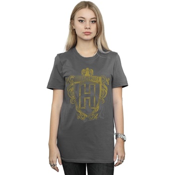 Abbigliamento Donna T-shirts a maniche lunghe Harry Potter Hufflepuff Badger Crest Multicolore
