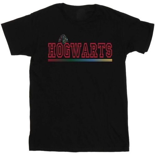 Abbigliamento Donna T-shirts a maniche lunghe Harry Potter Hogwarts Collegial Nero