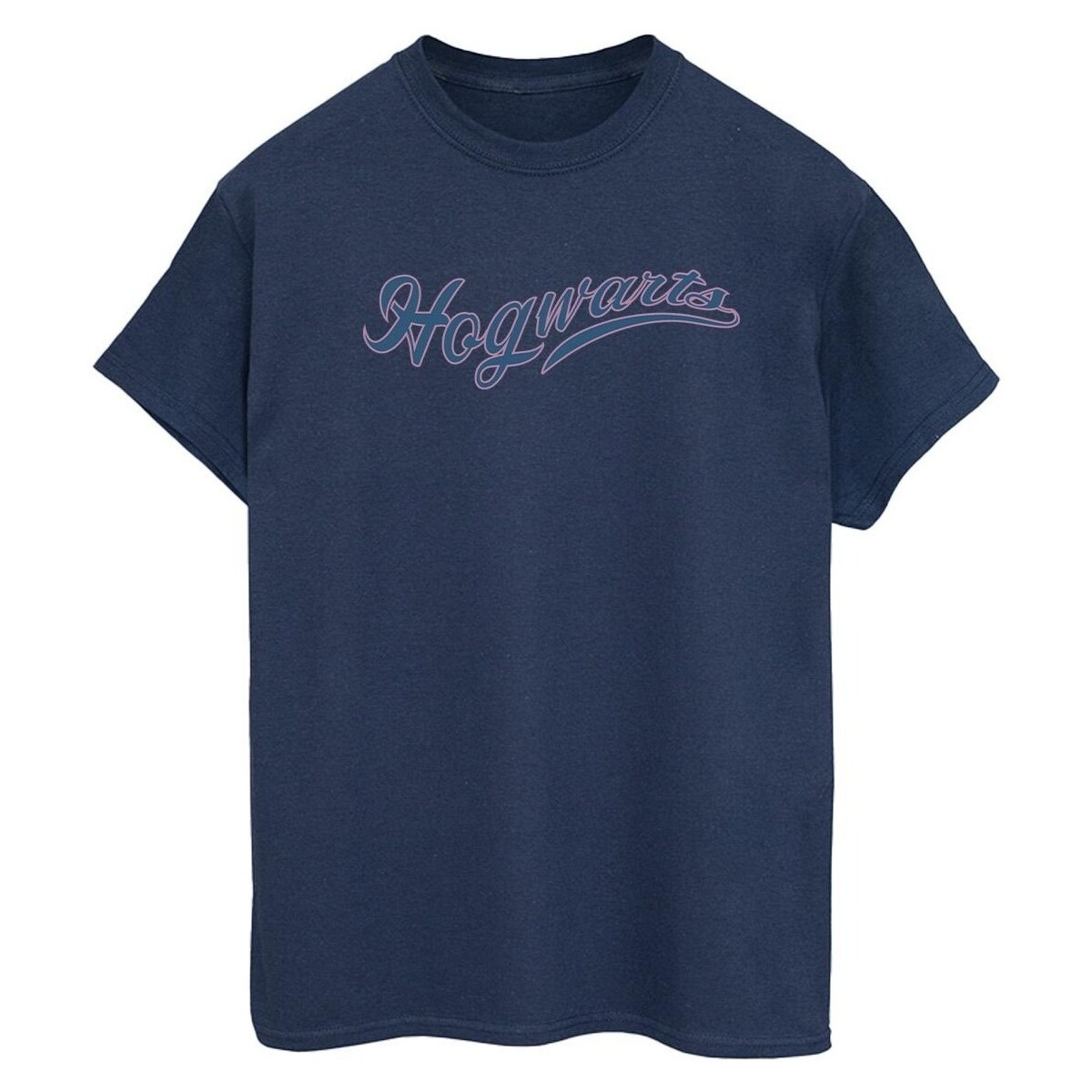 Abbigliamento Donna T-shirts a maniche lunghe Harry Potter Hogwarts Writing Blu