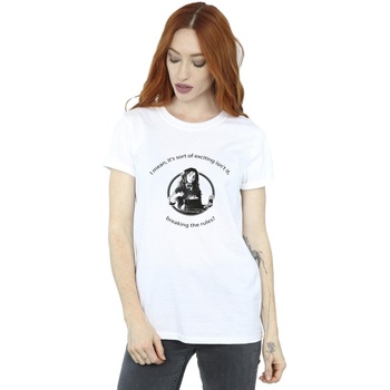 Abbigliamento Donna T-shirts a maniche lunghe Harry Potter Hermione Breaking The Rules Bianco