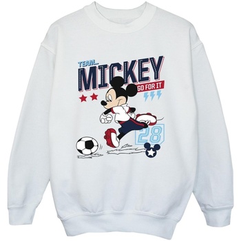 Abbigliamento Bambino Felpe Disney Mickey Mouse Team Mickey Football Bianco